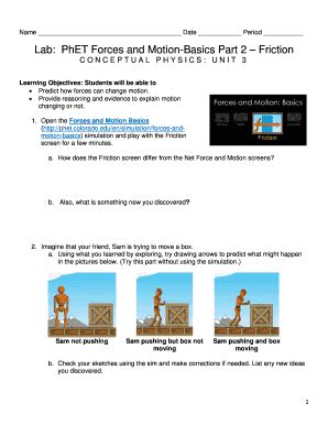 phet forces and motion basics worksheet answer key quizlet
